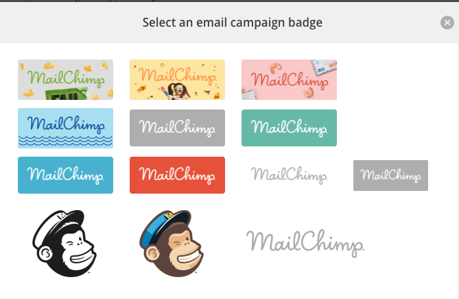 Mailchimp logo in different versions and colours